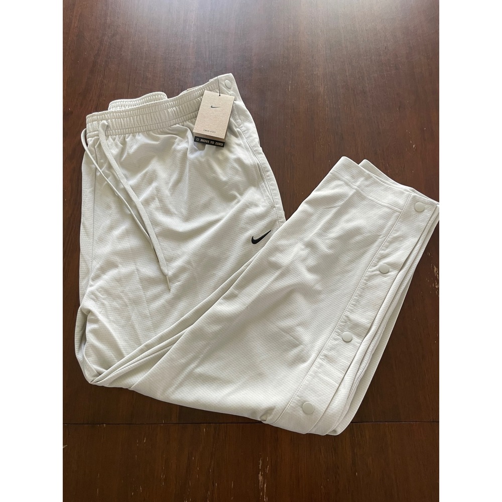 Nike Womens Dri-FIT Basketball Tear Away Snap Pants XXL Light Bone‎ Beige NWT